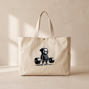 Skeleton Gym - Çıtçıtlı Tote Bag