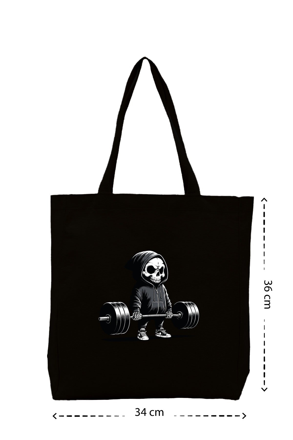 Skeleton Gym - Kanvas Çanta - Siyah
