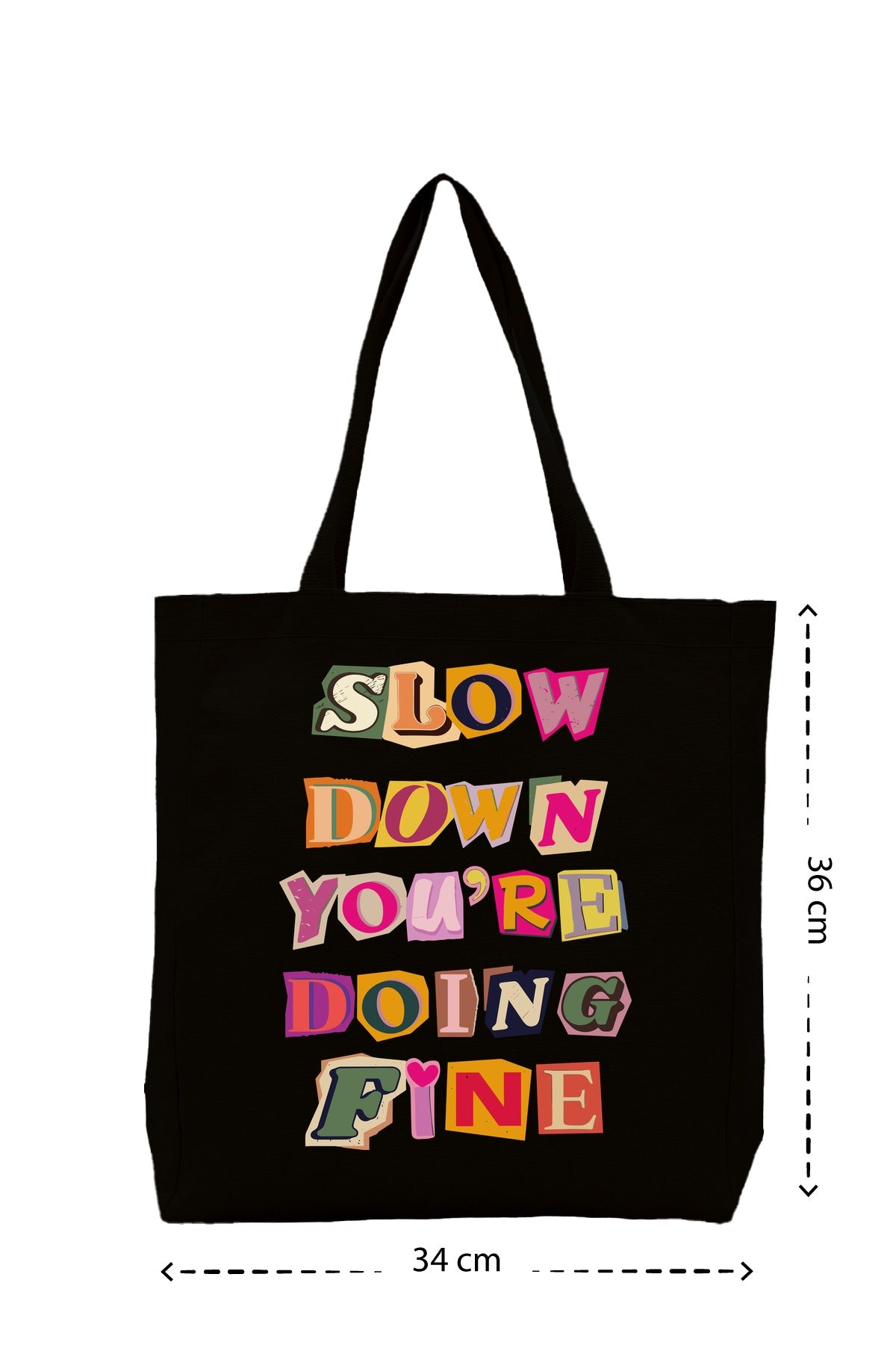 Slow Down - Kanvas Çanta - Siyah