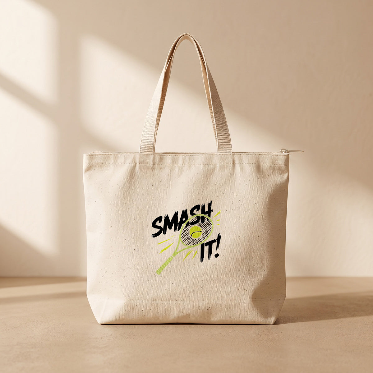 Smash It - Fermuarlı Tote Bag