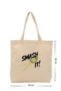 Smash It - Kanvas Çanta - Krem
