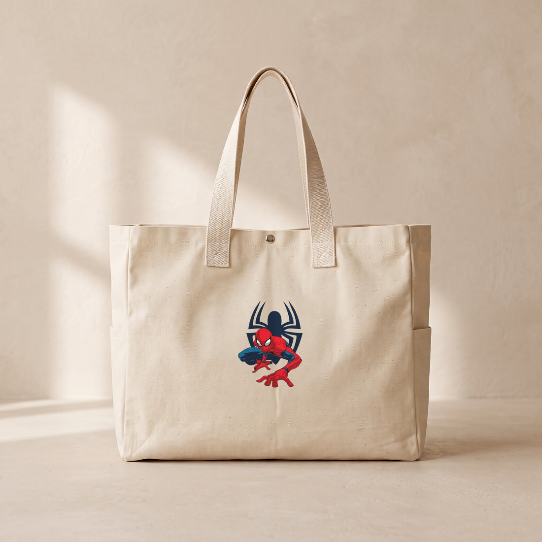 Spider Man - Çıtçıtlı Tote Bag