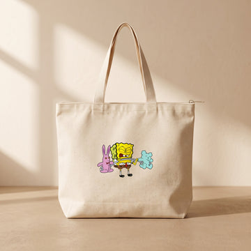 Sponge Gym - Fermuarlı Tote Bag