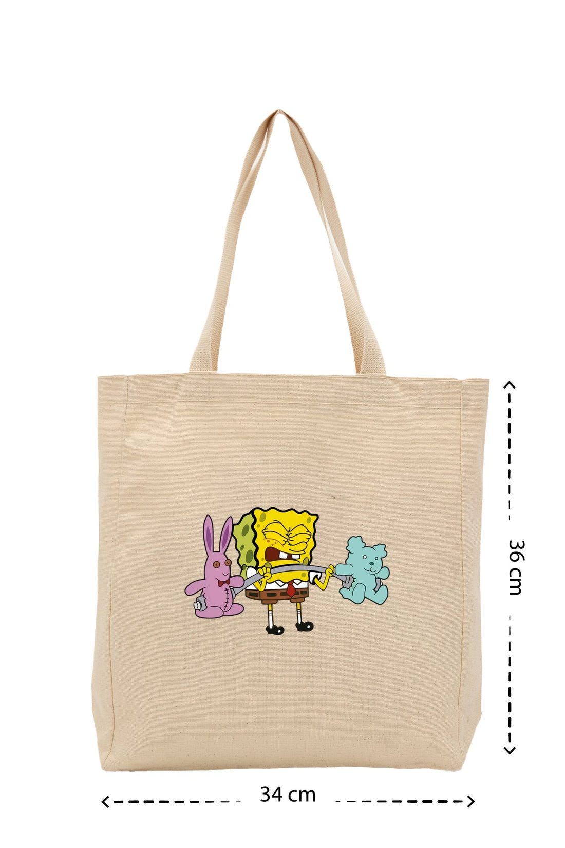 Sponge Gym - Kanvas Çanta - Krem