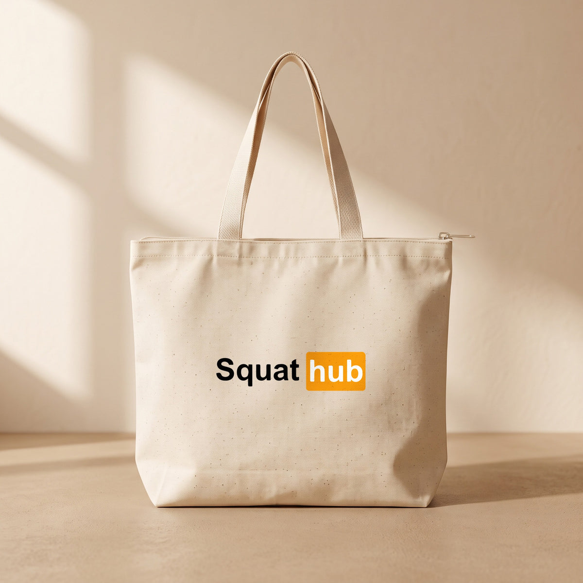 Squat Hub - Fermuarlı Tote Bag