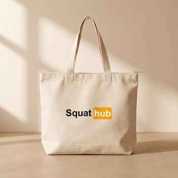 Squat Hub - Fermuarlı Tote Bag