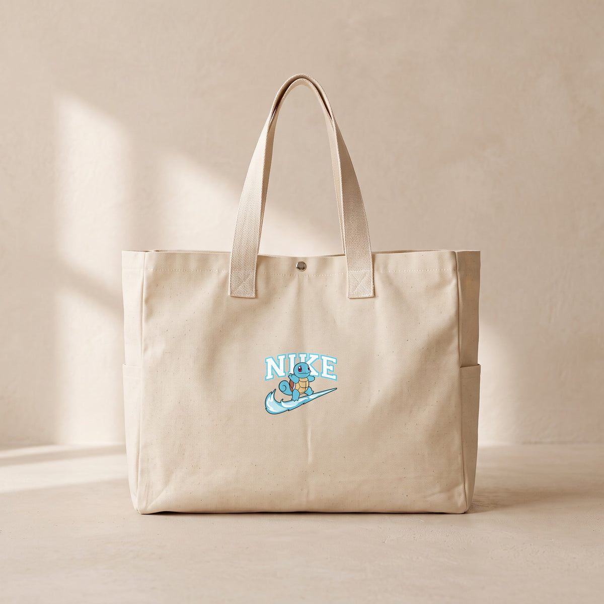 Squirtle Nike - Çıtçıtlı Tote Bag