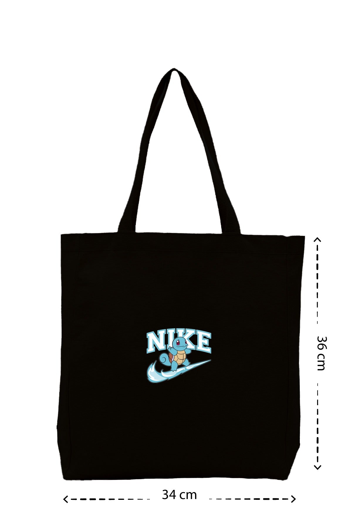 Squirtle Nike - Kanvas Çanta - Siyah