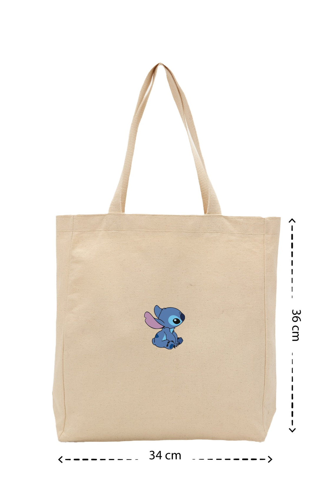 Stitch And Angel / Stitch - Kanvas Çanta - Krem