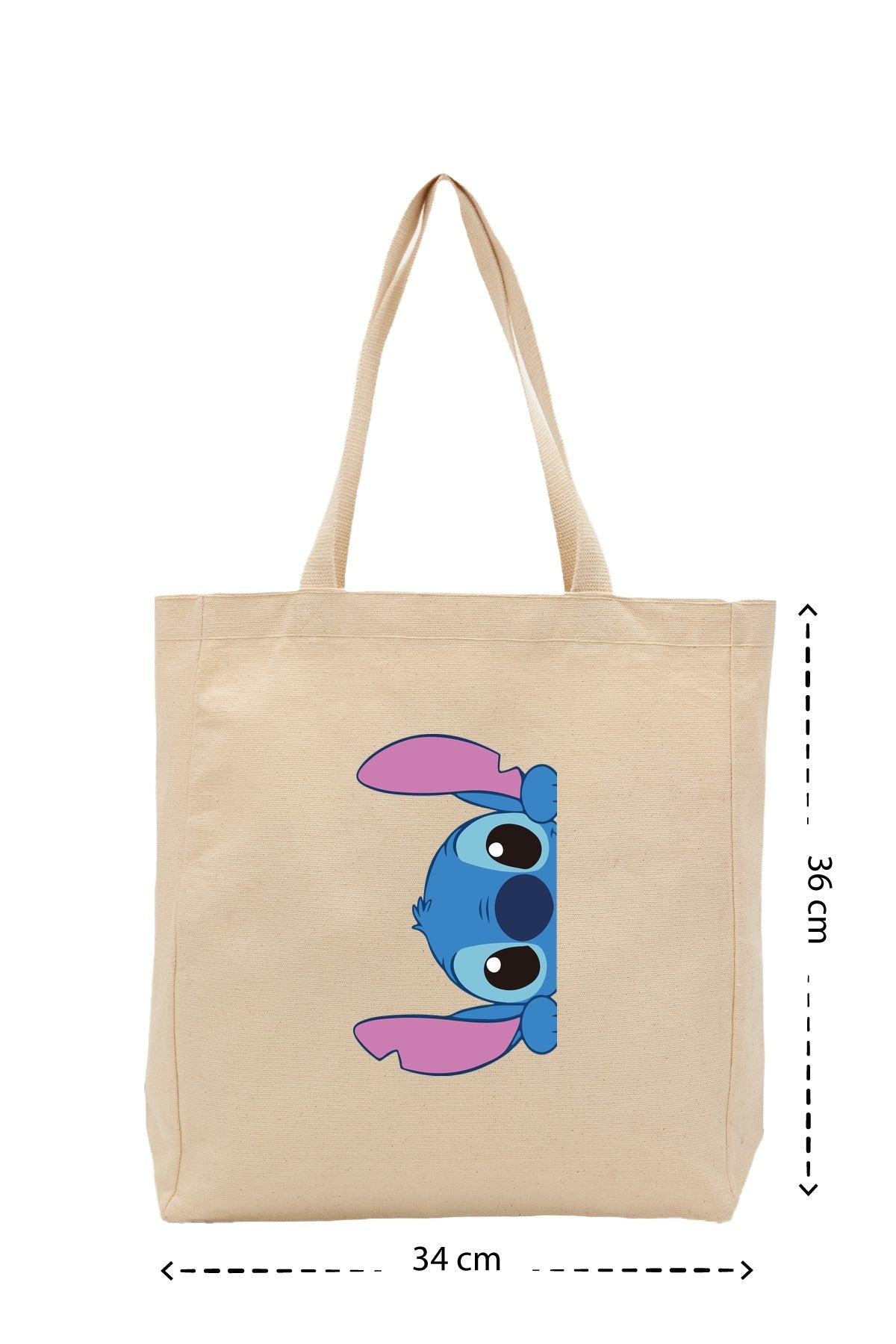 Stitch - Kanvas Çanta - Krem