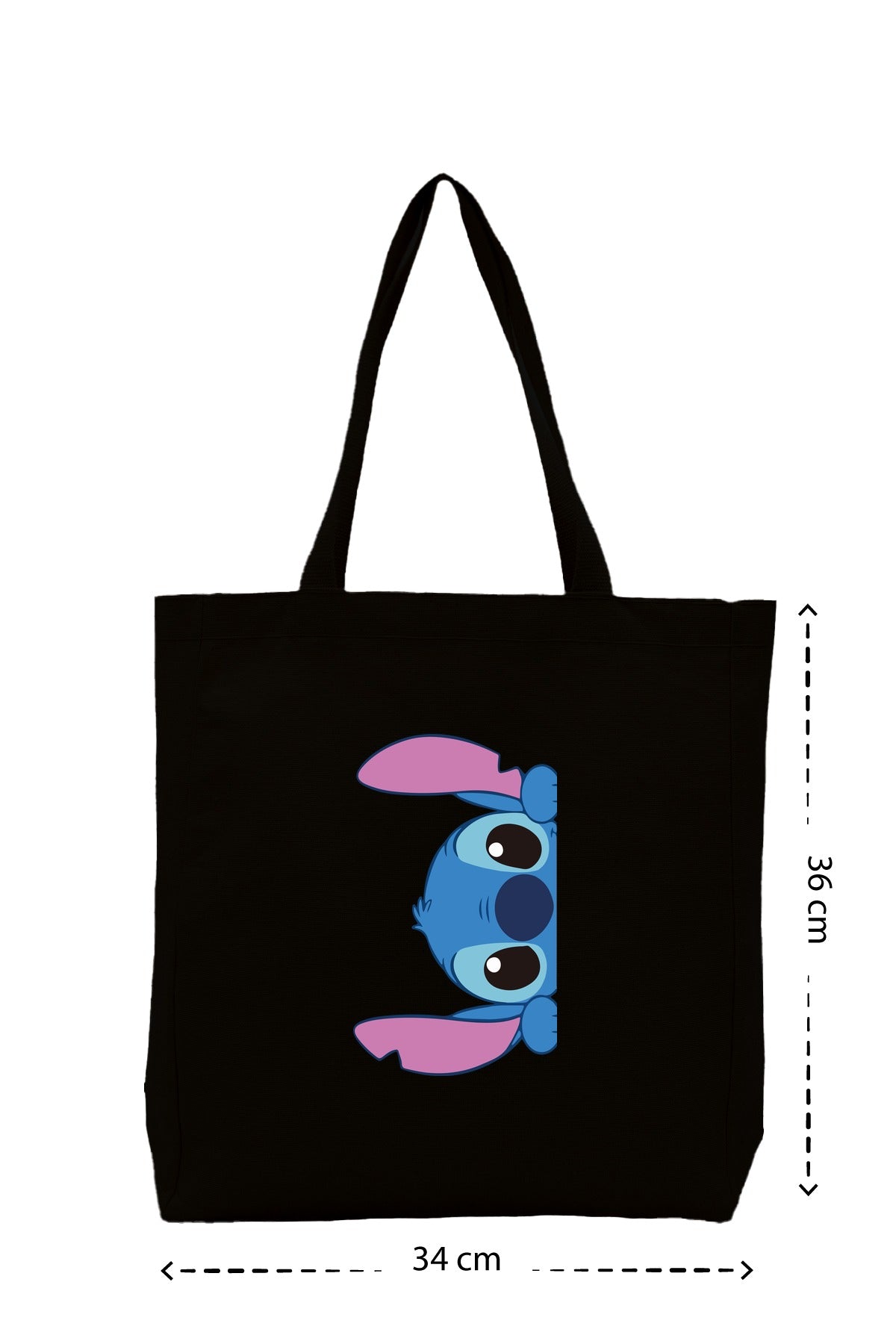 Stitch - Kanvas Çanta - Siyah