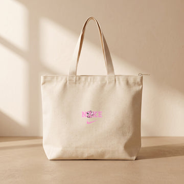 Stitch Nike - Fermuarlı Tote Bag