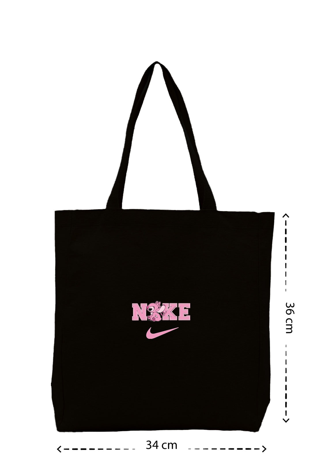 Stitch Nike - Kanvas Çanta - Krem
