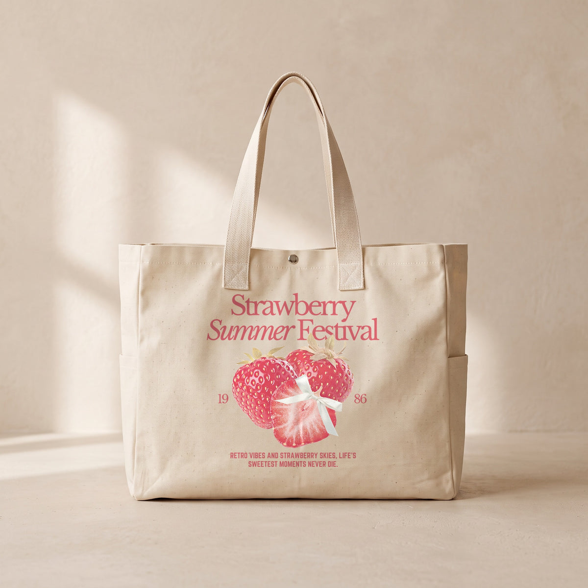 Strawberry Festival - Çıtçıtlı Tote Bag