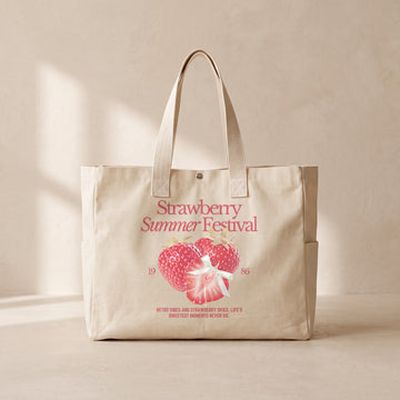 Strawberry Festival - Çıtçıtlı Tote Bag
