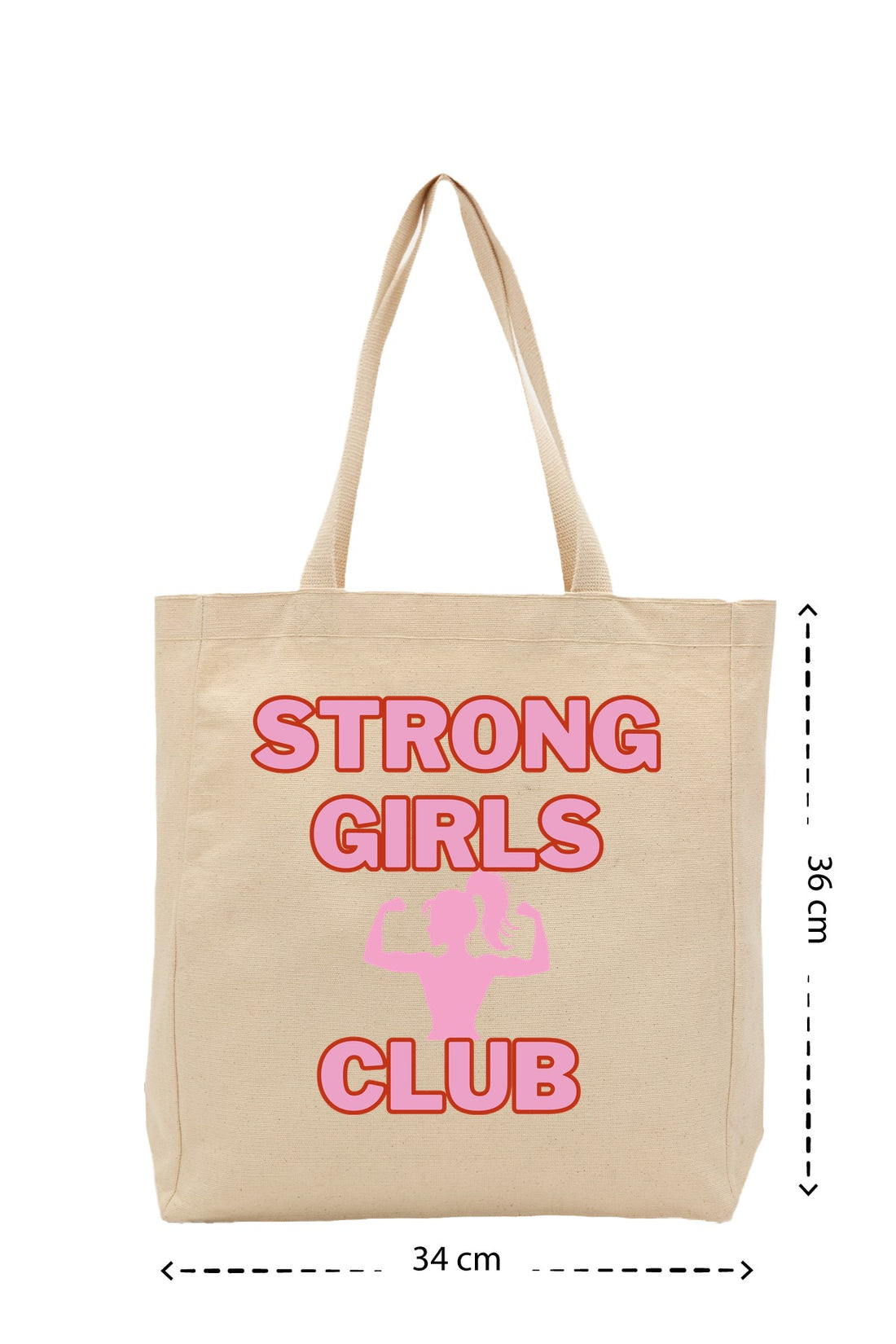 Strong Barbie - Kanvas Çanta - Krem