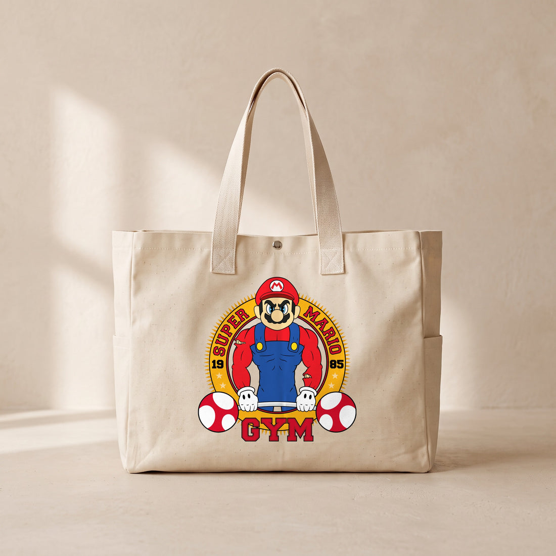 Super Mario Gym - Çıtçıtlı Tote Bag