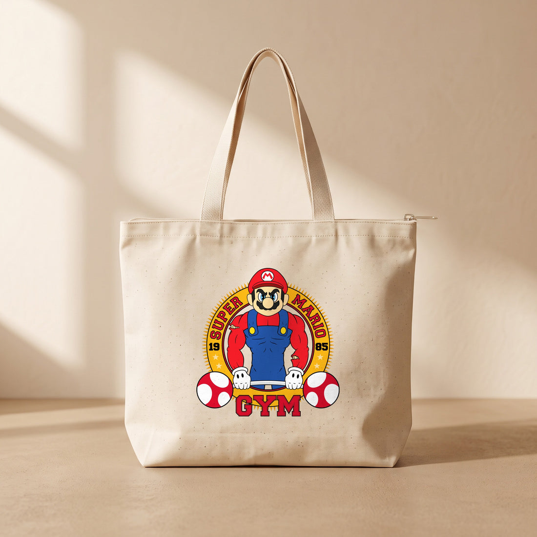 Super Mario Gym - Fermuarlı Tote Bag