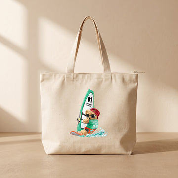 Surf Club - Fermuarlı Tote Bag