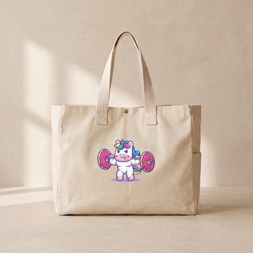 Sweety Unicorn Gym - Çıtçıtlı Tote Bag