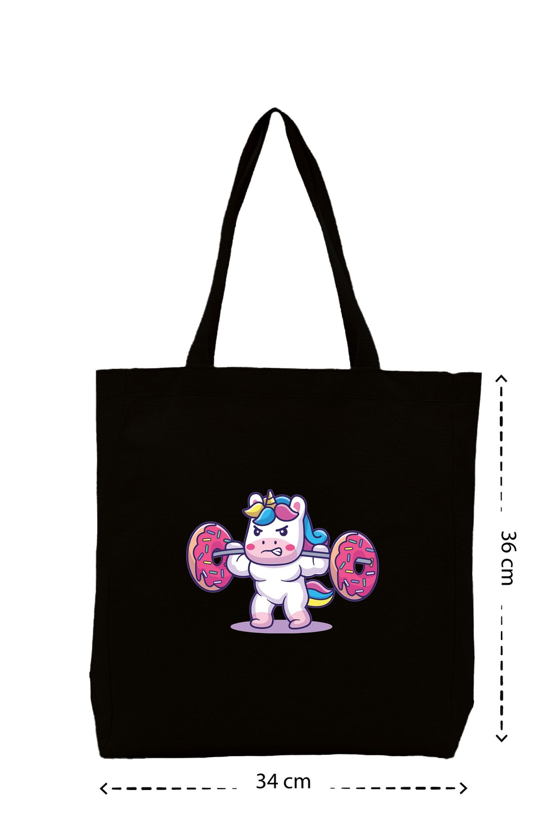 Sweety Unicorn Gym - Kanvas Çanta - Krem