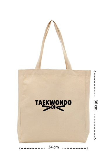 Taekwondo - Kanvas Çanta - Krem