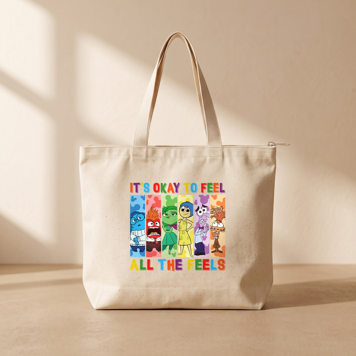 Ters Yüz - Fermuarlı Tote Bag