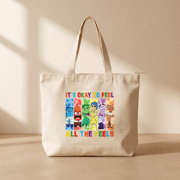 Ters Yüz - Fermuarlı Tote Bag