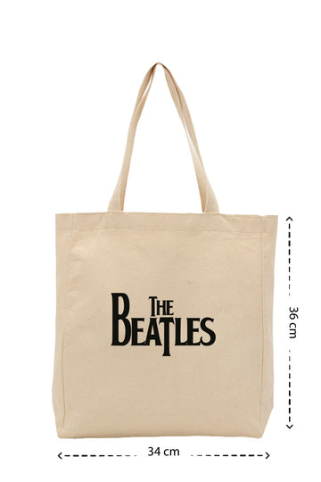 The Beatles - Kanvas Çanta - Krem