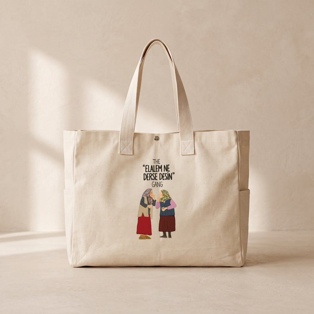 The Elalem Ne Derse Desin Gang - Çıtçıtlı Tote Bag