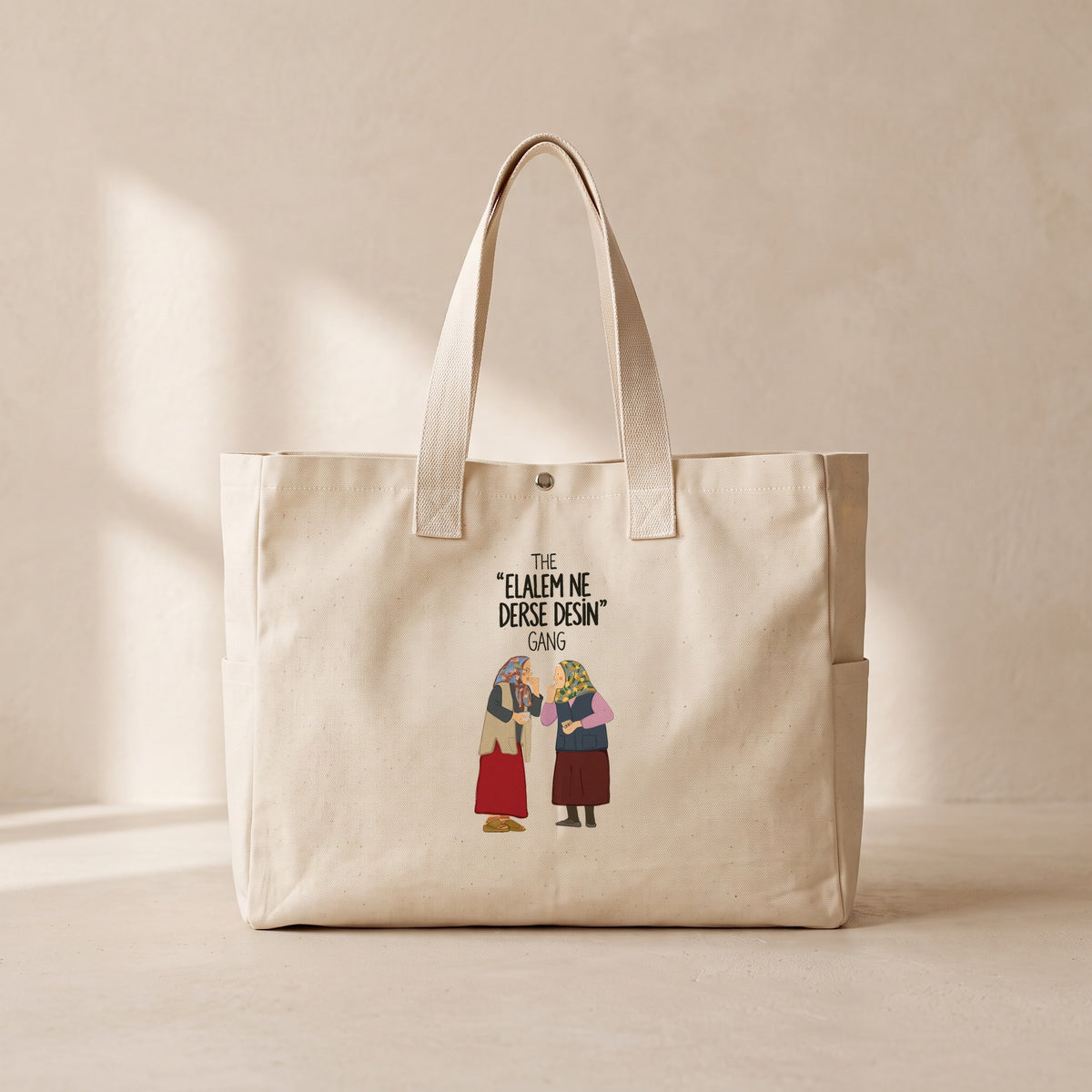 The Elalem Ne Derse Desin Gang - Çıtçıtlı Tote Bag