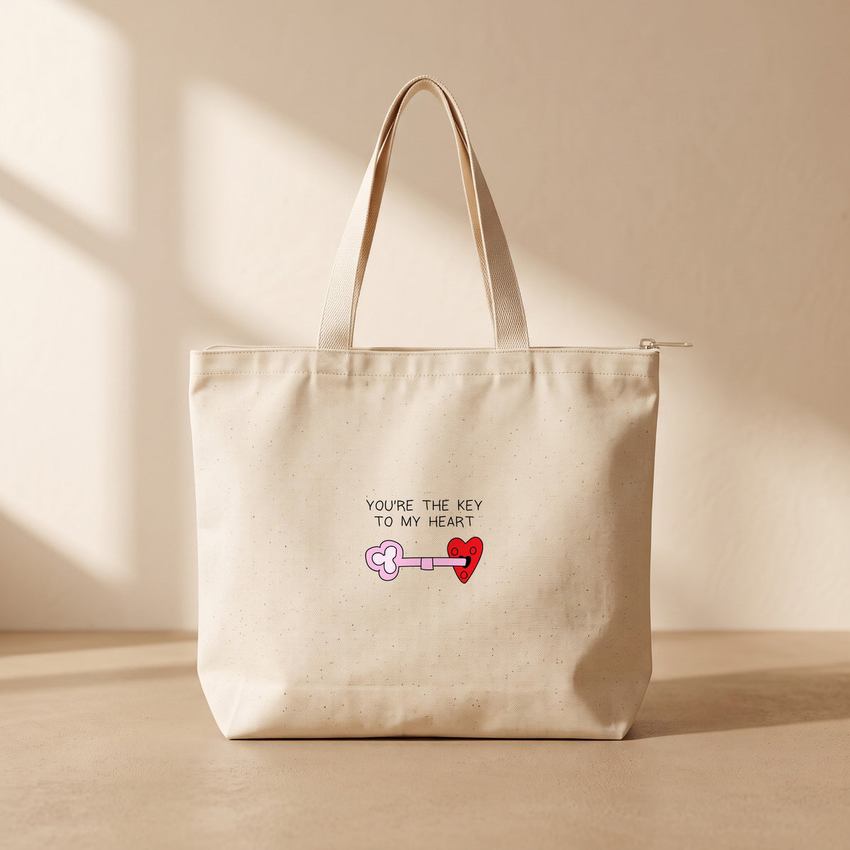The Key - Fermuarlı Tote Bag