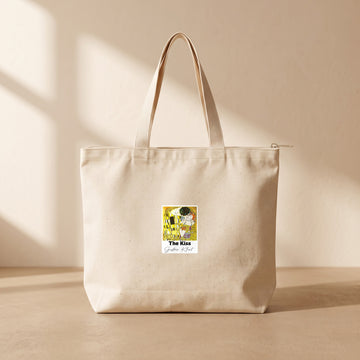 The Kiss - Fermuarlı Tote Bag