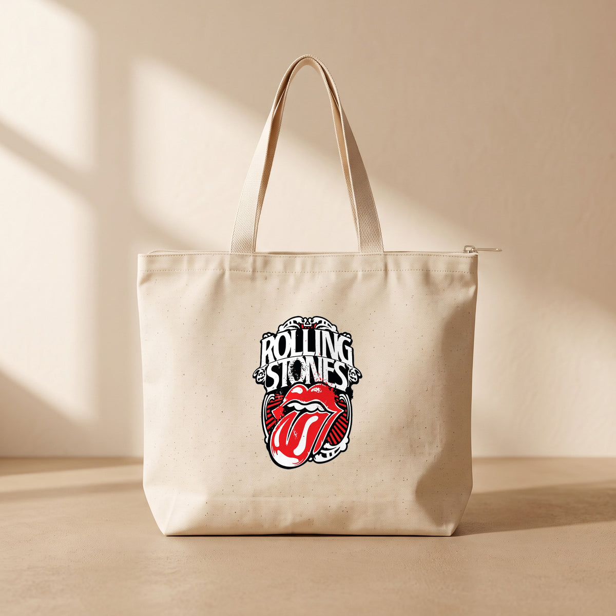 The Rolling Stones - Fermuarlı Tote Bag