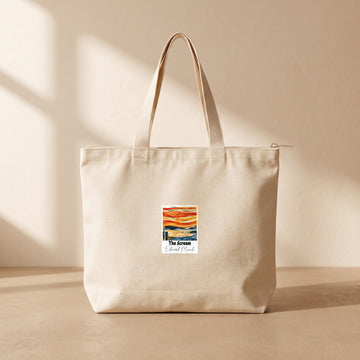The Scream - Fermuarlı Tote Bag