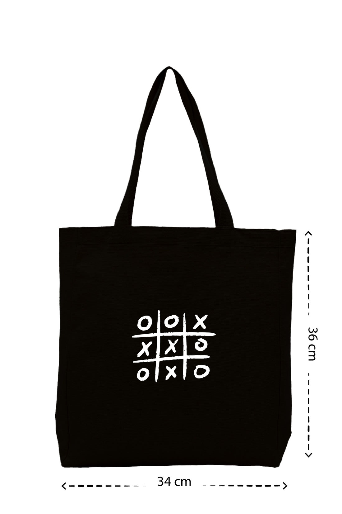 Tic tac toe - Kanvas Çanta - Krem