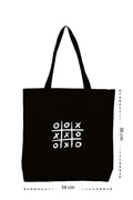Tic tac toe - Kanvas Çanta - Siyah