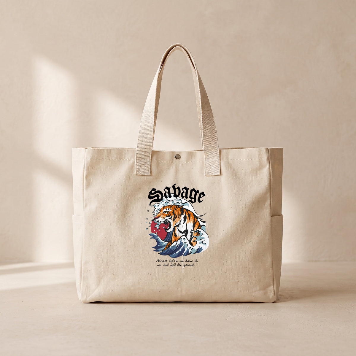 Tiger - Çıtçıtlı Tote Bag