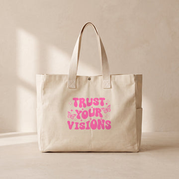 Trust Your Visions - Çıtçıtlı Tote Bag