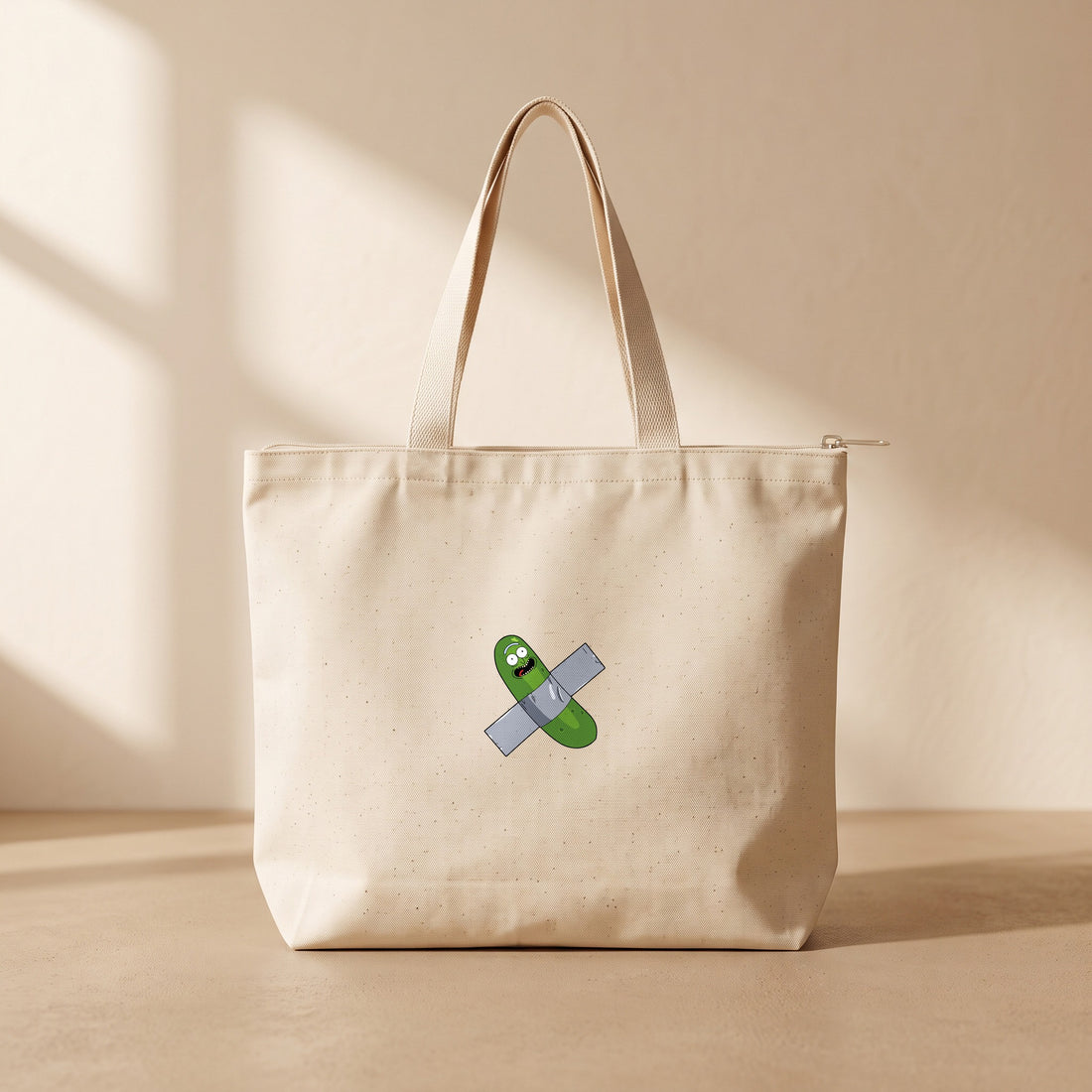 Turşu Rick - Fermuarlı Tote Bag