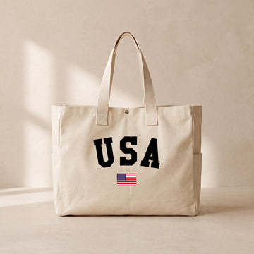 U.S.A - Çıtçıtlı Tote Bag