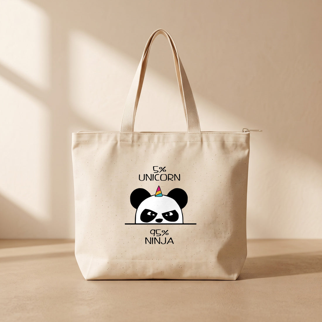Unicorn - Fermuarlı Tote Bag