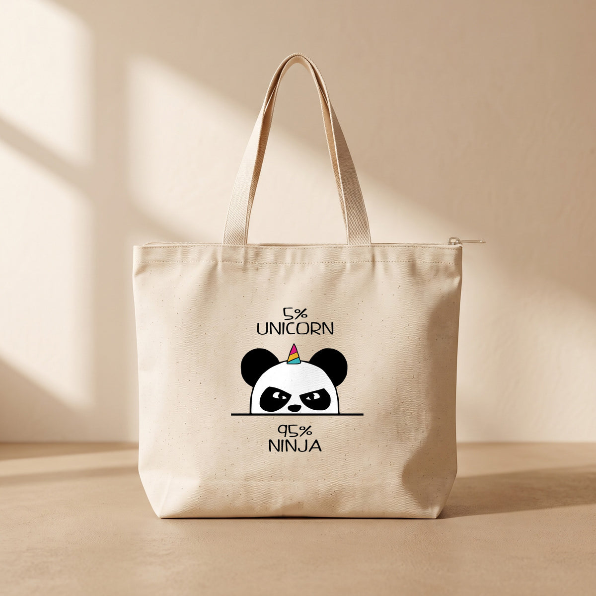 Unicorn - Fermuarlı Tote Bag