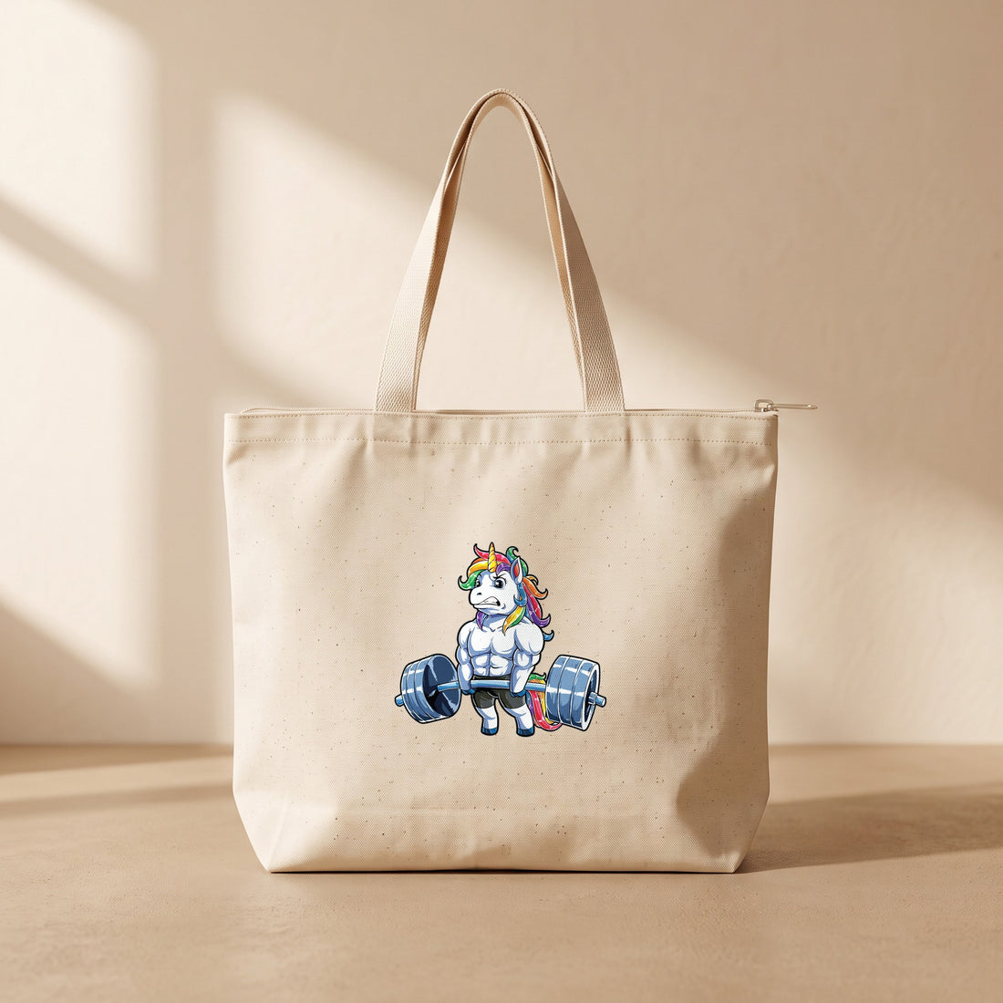 Unicorn Gym - Fermuarlı Tote Bag