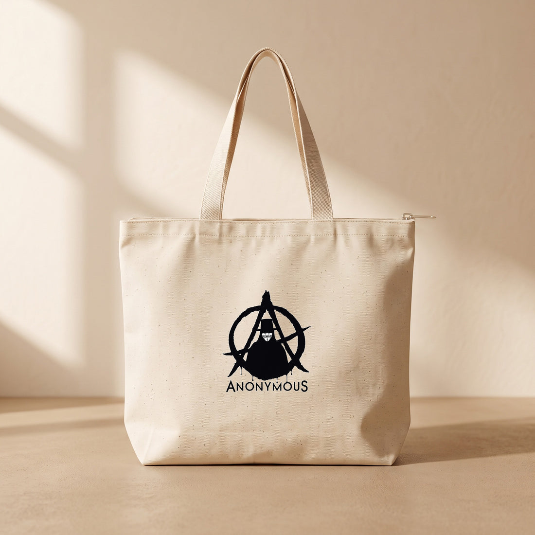 V For Vandetta - Fermuarlı Tote Bag