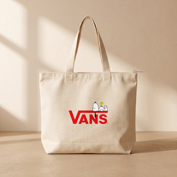 Vans Snoopy - Fermuarlı Tote Bag