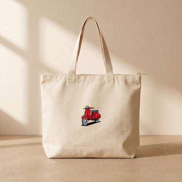 vespa - Fermuarlı Tote Bag