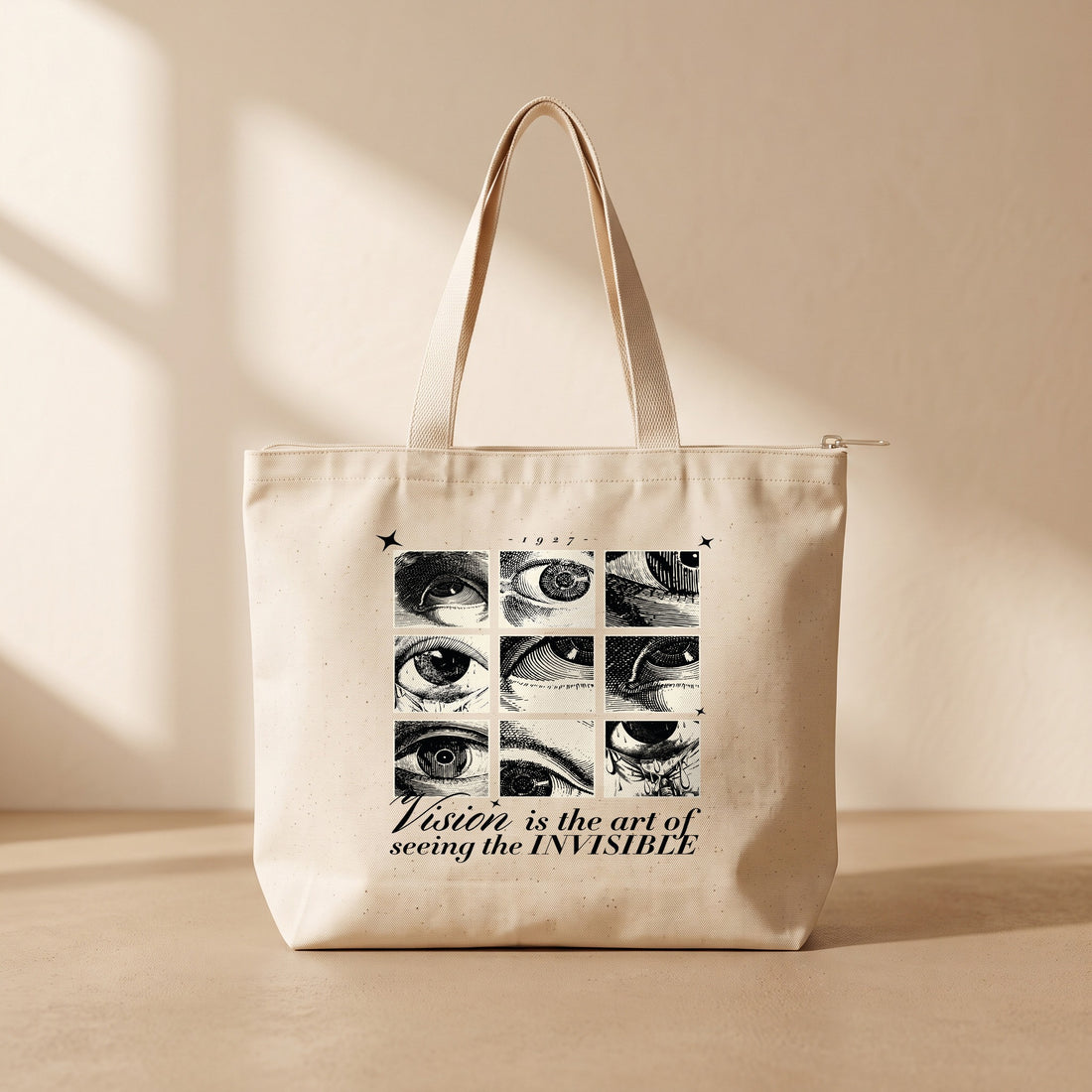 Vision - Fermuarlı Tote Bag