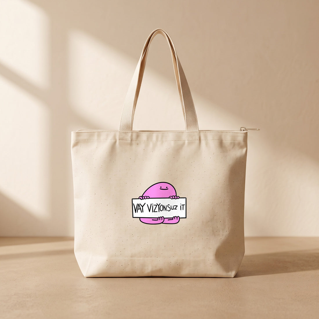 Vizyonsuz - Fermuarlı Tote Bag