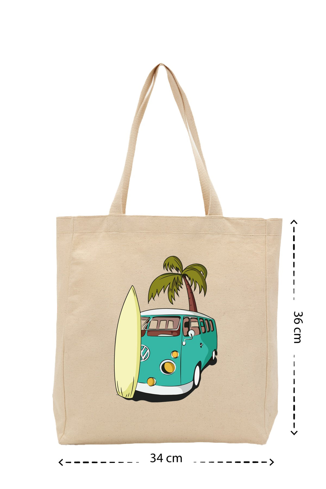 VW Camper Van - Kanvas Çanta - Krem